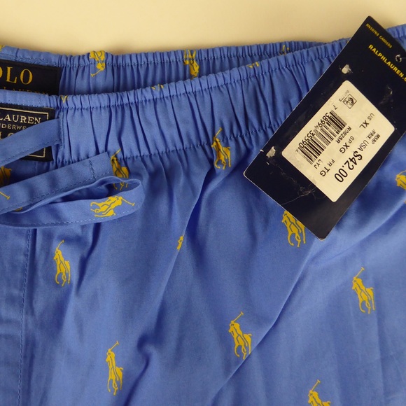 Pajama Lounge Pants Polo Ralph Lauren w Pony Logos - Picture 3 of 4